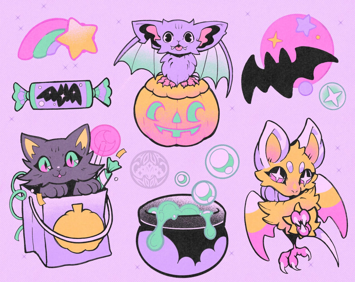 CANDY BATS - october 24 sheet / $250-300 color, $150-200 b+g