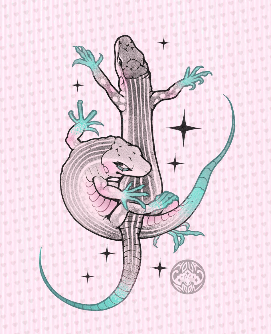 LESBIAN LIZARDS - $300+ color