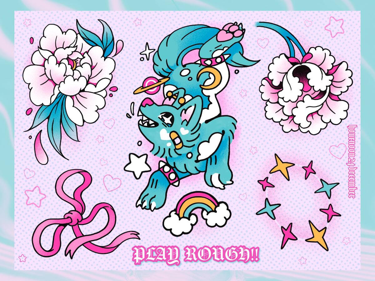 PLAY ROUGH!! - $200-300+ varies on sizing/placement