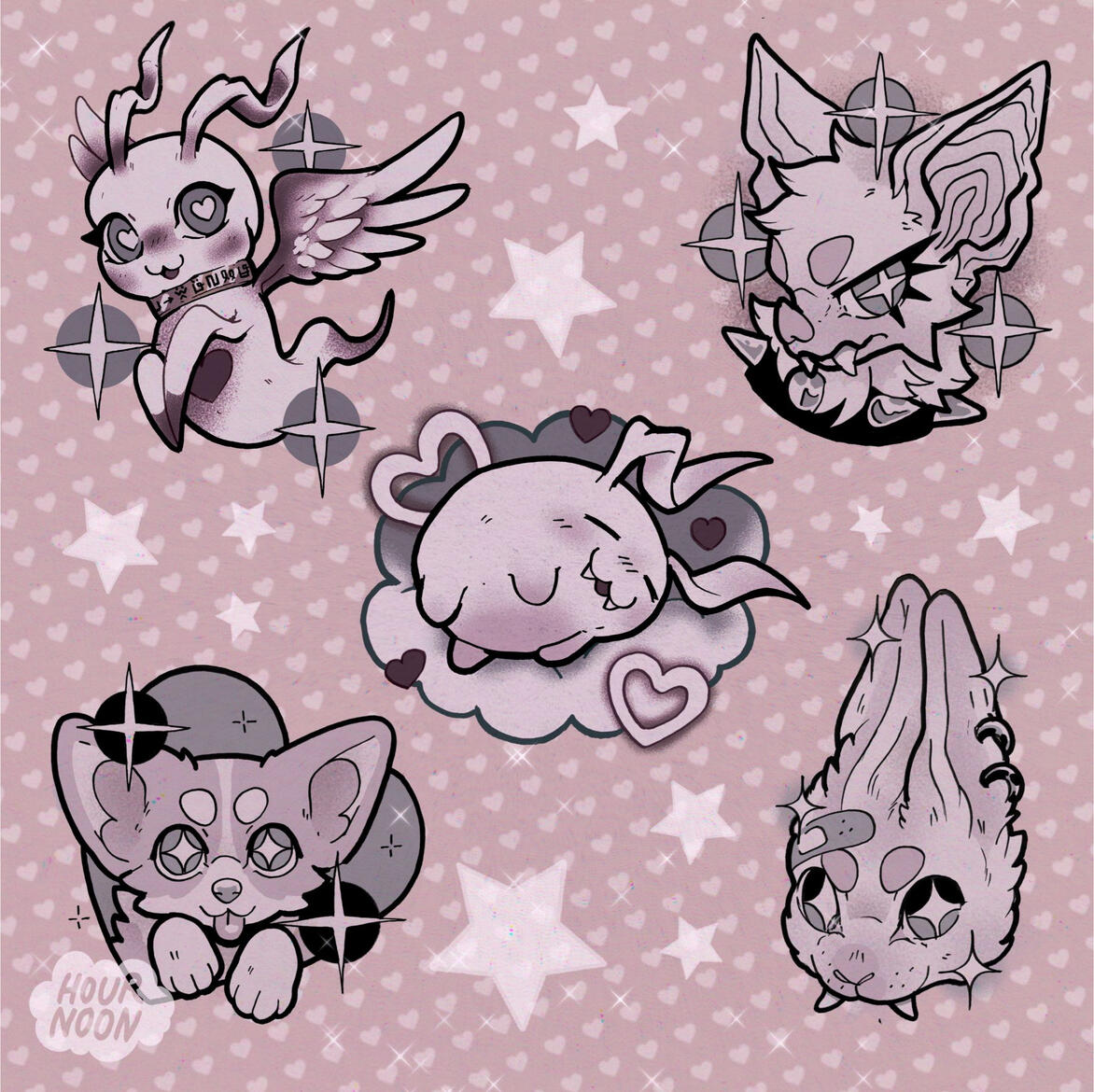 PINK B!TCHES - blackwork $250-300